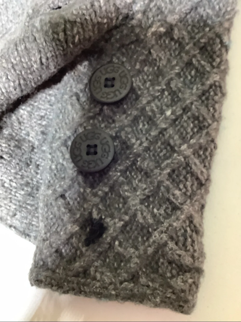 Ugg gray knitted boots,size 8